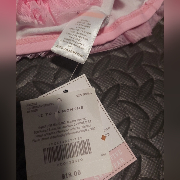 3 piece Pink Ruffled Swim Set - Picture 5 of 6